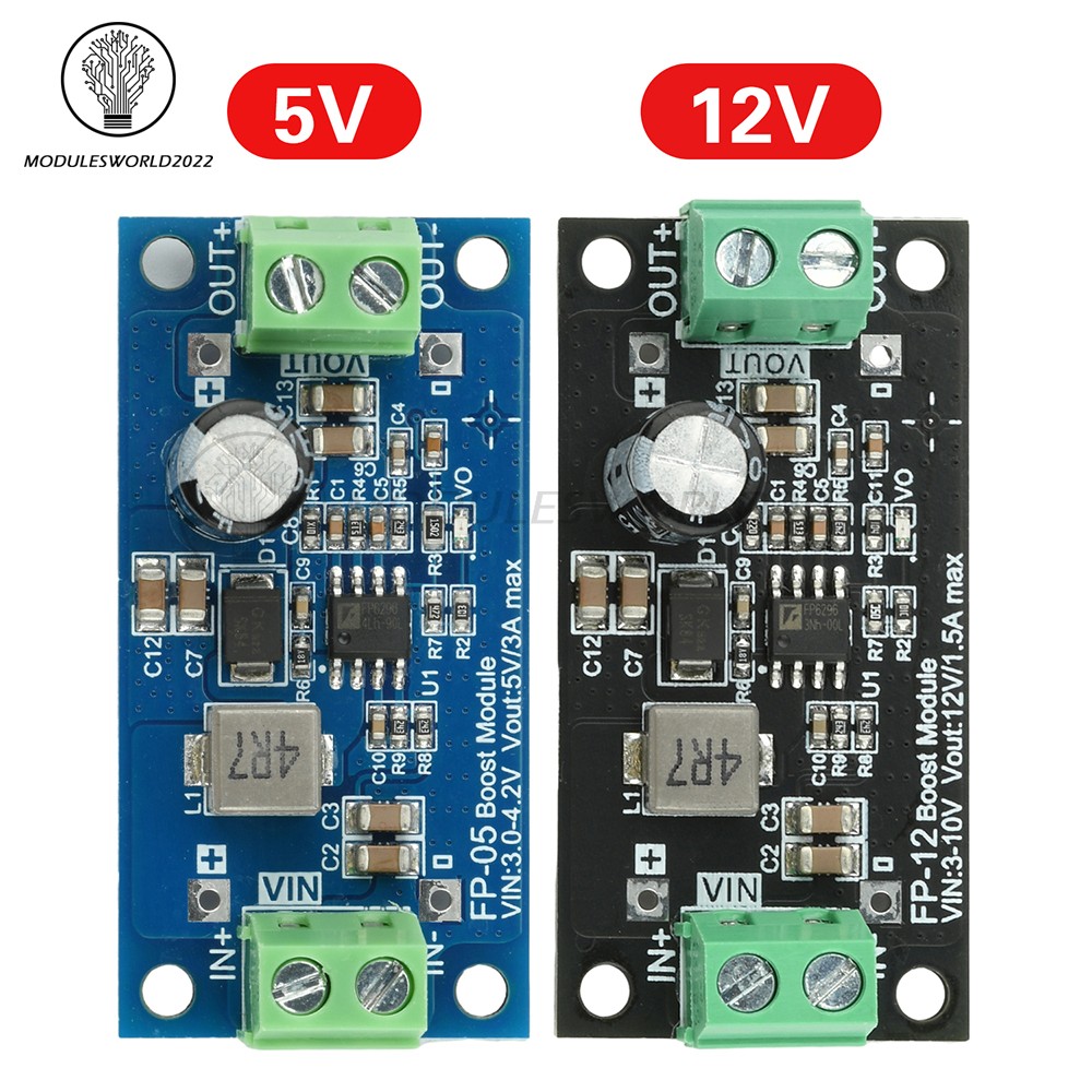 DC-DC 20W Boost Module supports 3.3V 5V to 5V 12V Regulated Power Supply Module