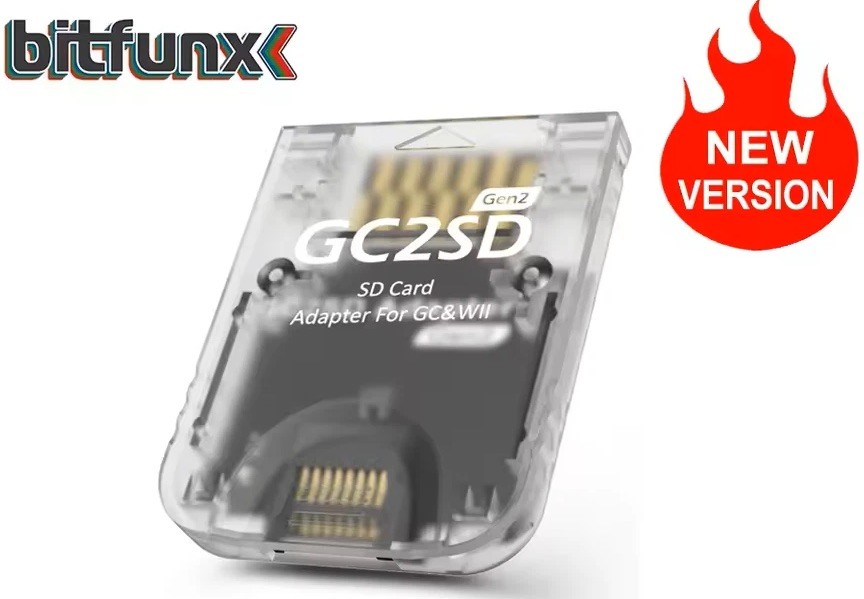 Bitfunx GC2SD Gen2 MicroSD Card Adapter for Swiss On Nintendo GameCube