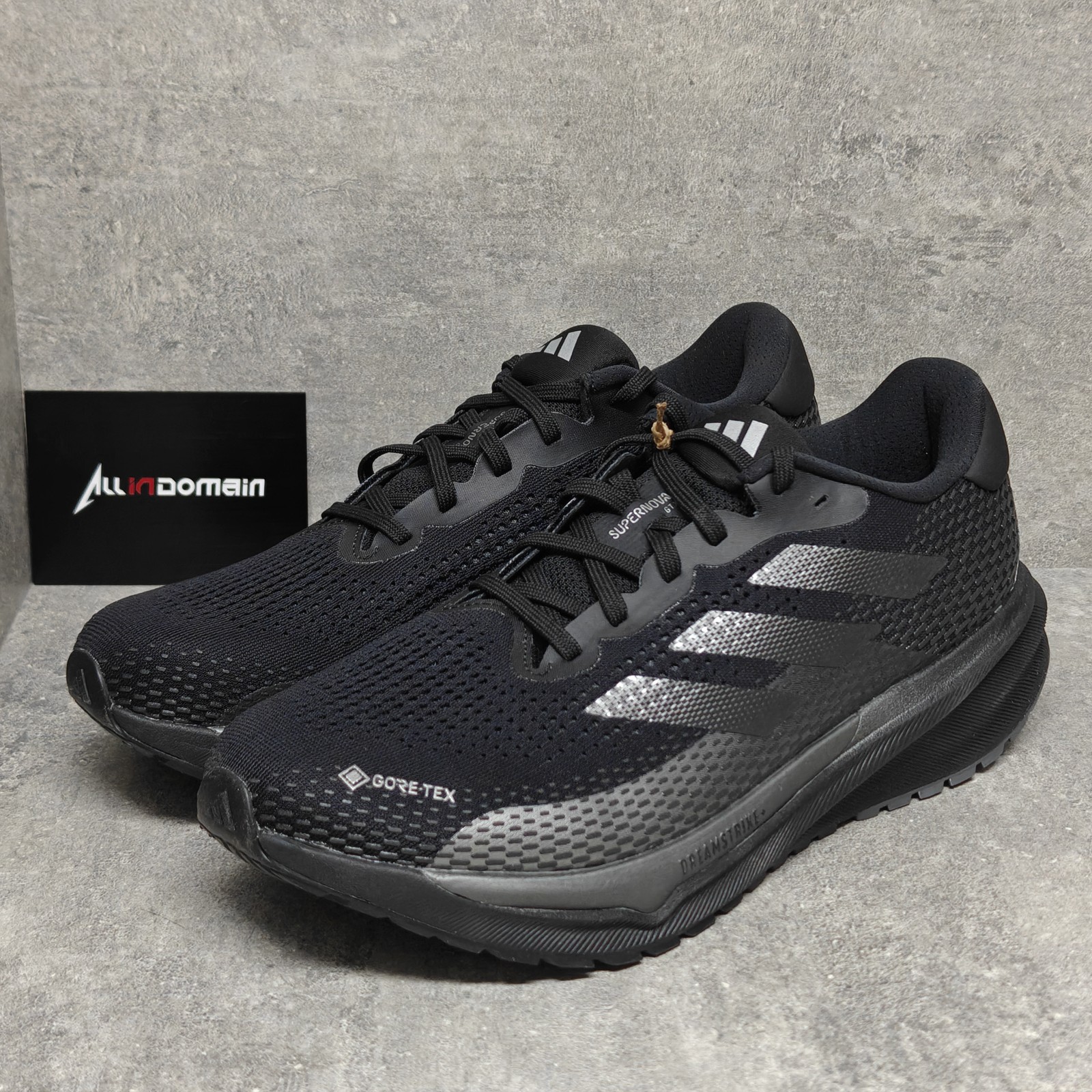 adidas Supernova M GTX Gore-Tex Men Core Black Iron Unisex Running Shoes ID6306