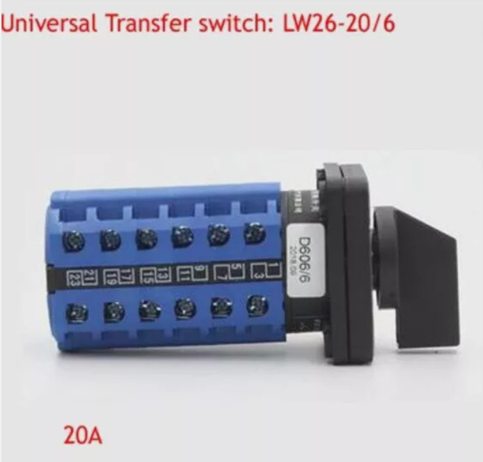 Switch LW26-20/6 3-speed 6-section 6-wire 2-power High/Low Speed Forward/Reverse