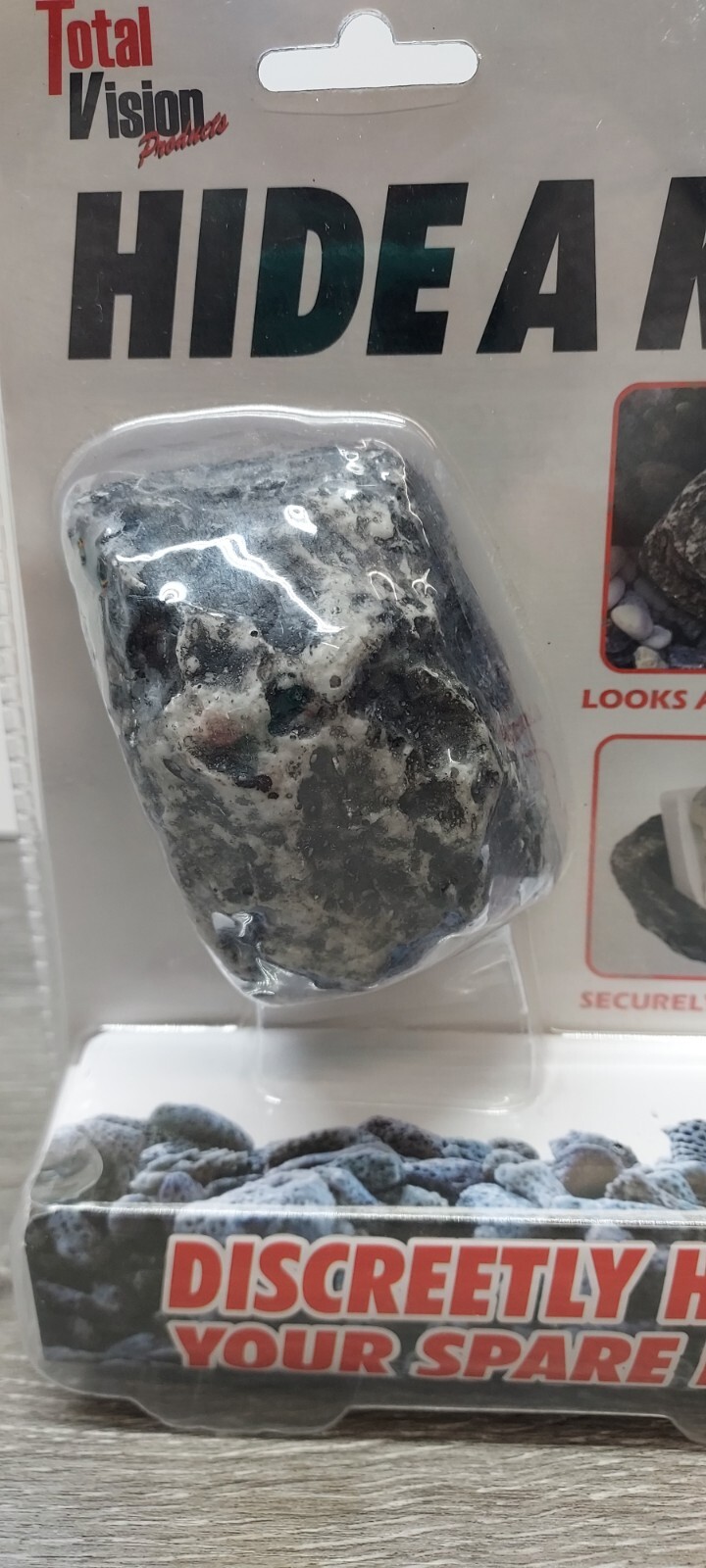 Total Vision Hide a Spare Key Realistic Looking & Feeling ROCK Securely Stores