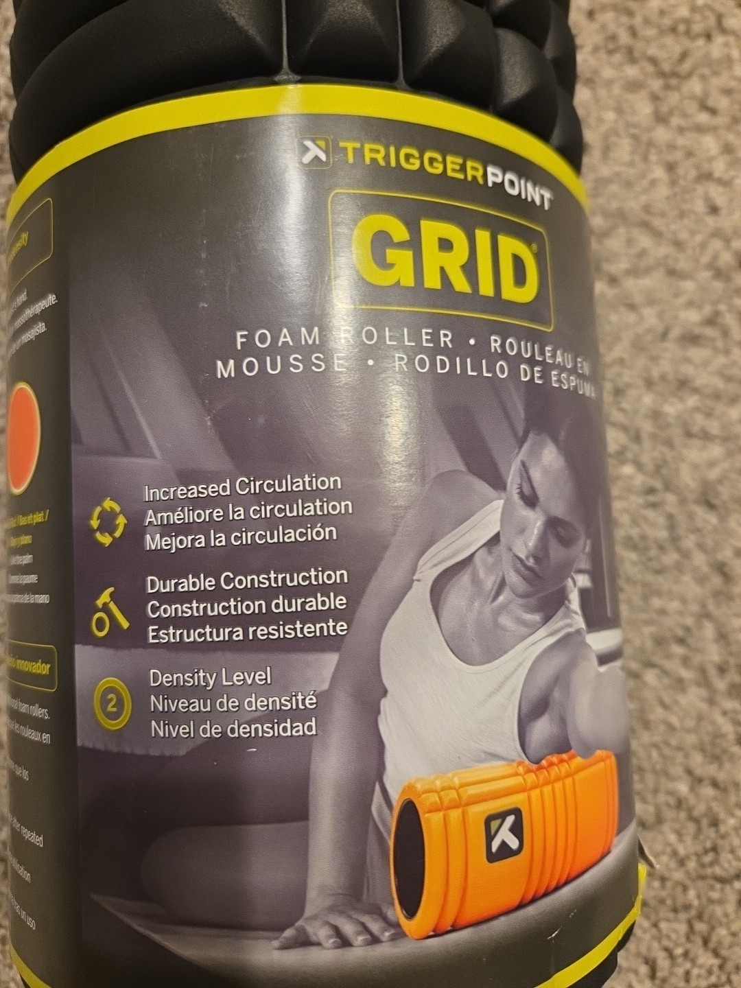 Trigger Point Performance TPT-GRDBW The Grid Black Foam Roller Level 2 Density