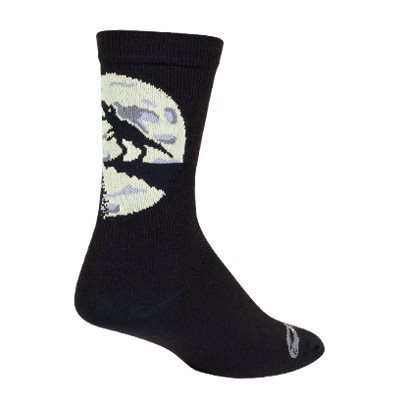 Sockguy Rawrwolf Crew Socks 9-13 Black/White