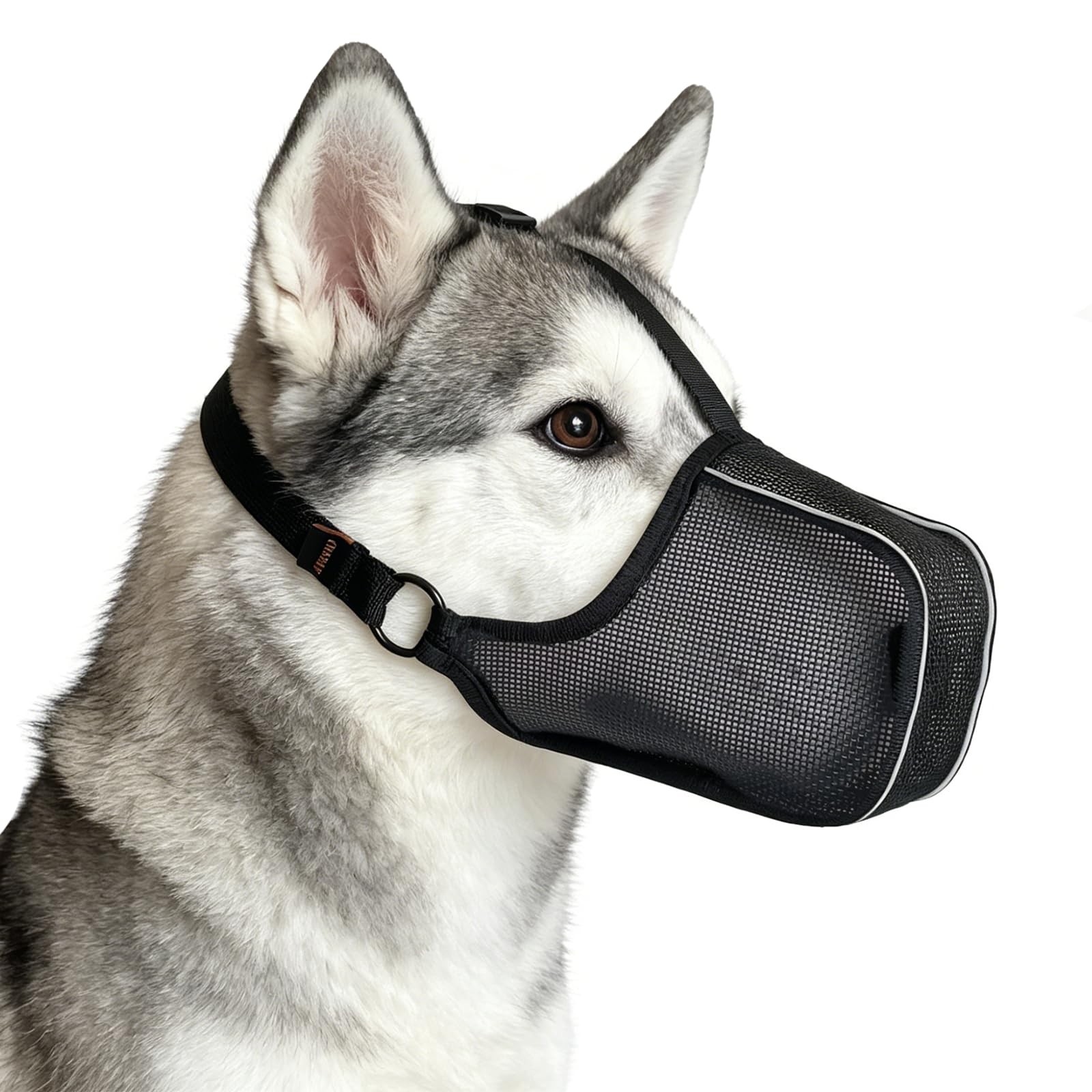 CNSYAF Dog Muzzle Black XL Breathable Reflective