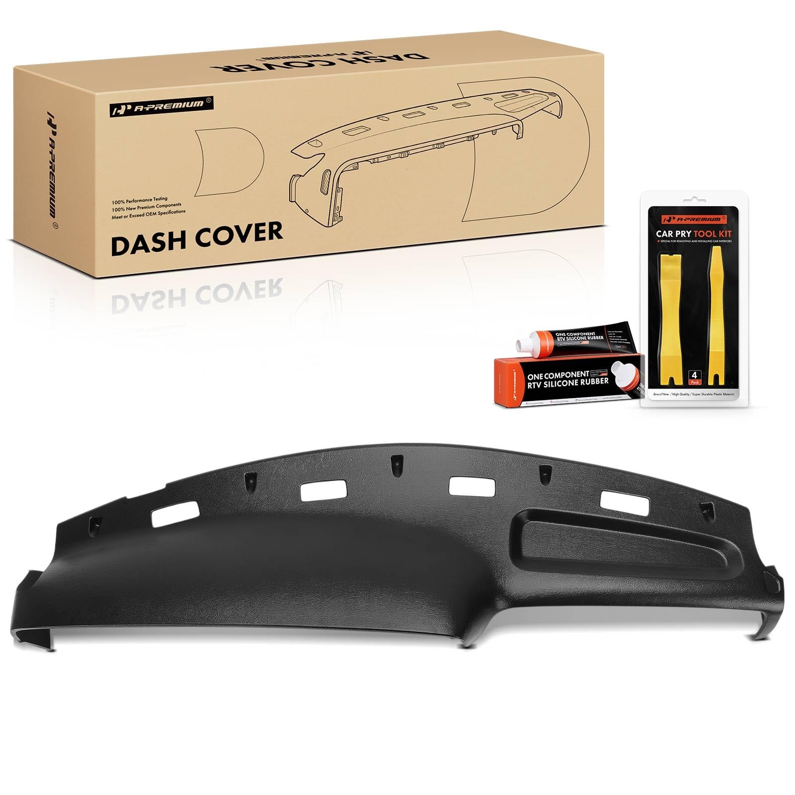 Dash Cover Fit Ram 1500 2500 3500 1994-1997 Black W Glue Pry Tool Kit
