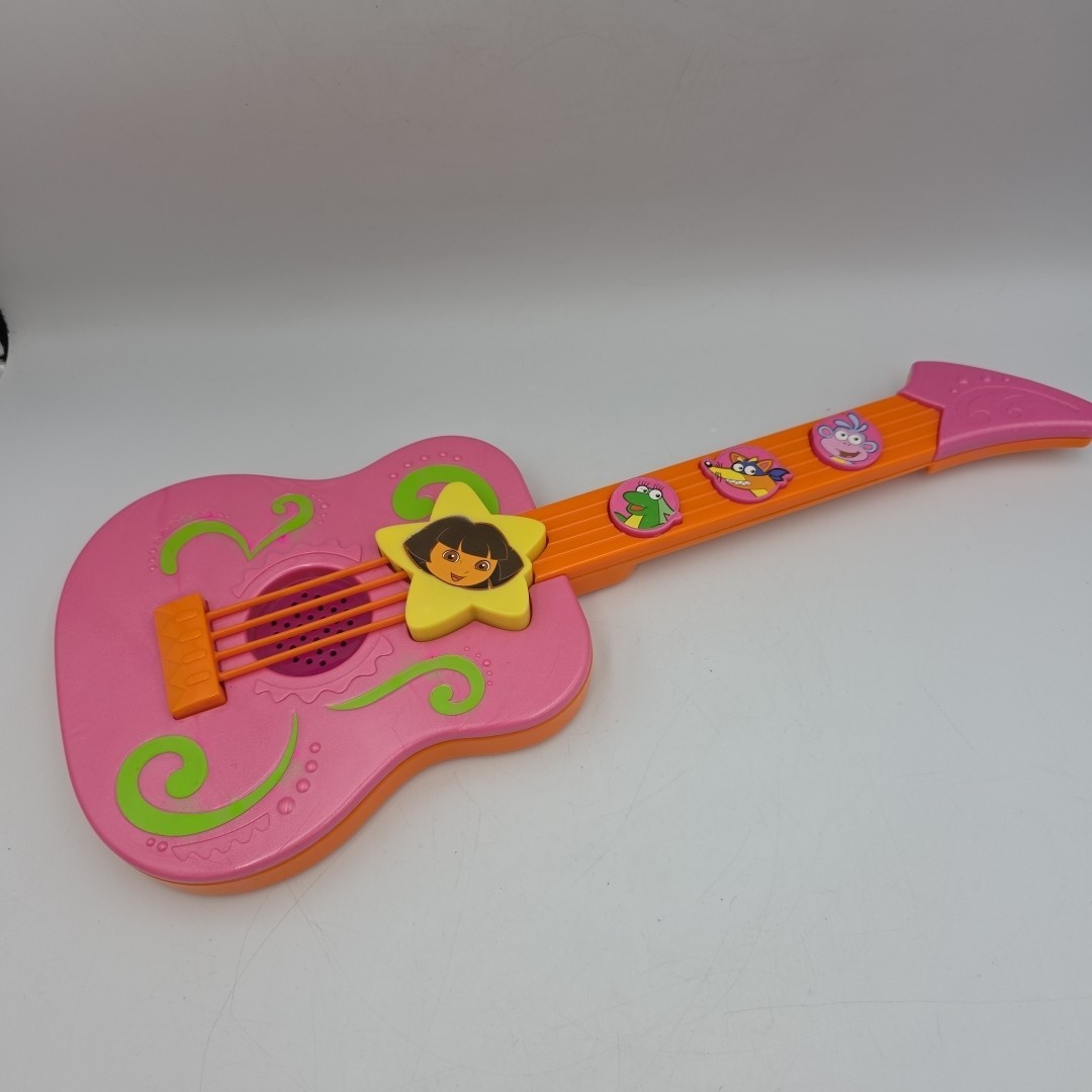 Dora The Explorer Strum Along Tune Guitar Musical Instrument Works Fisher Price