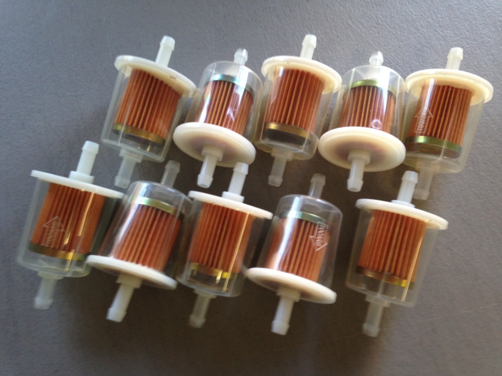 TEN(10) GKI GF61PL 5/16" Plastic Gas Filter CASE LOT fits G2 G12 GF61 33002