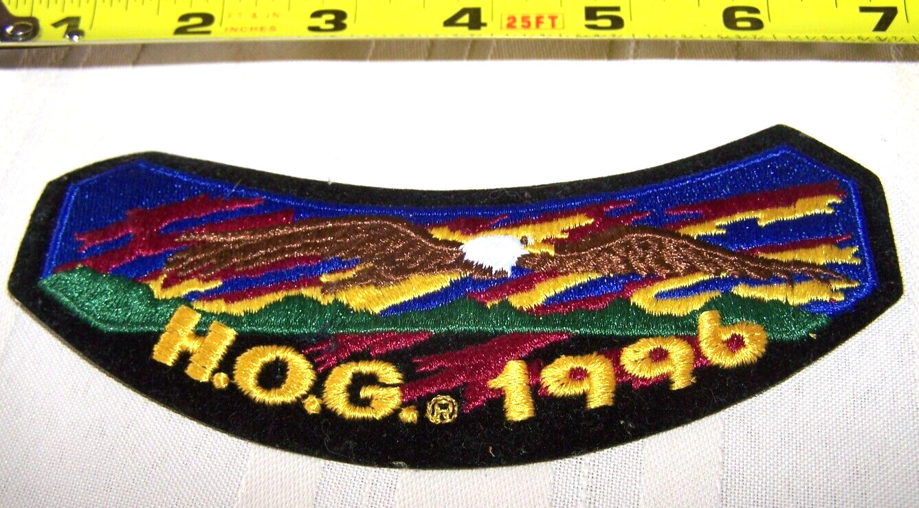 1996 HOG MEMBERSHIP ROCKER PATCH HARLEY DAVIDSON OWNERS GROUP HD MC