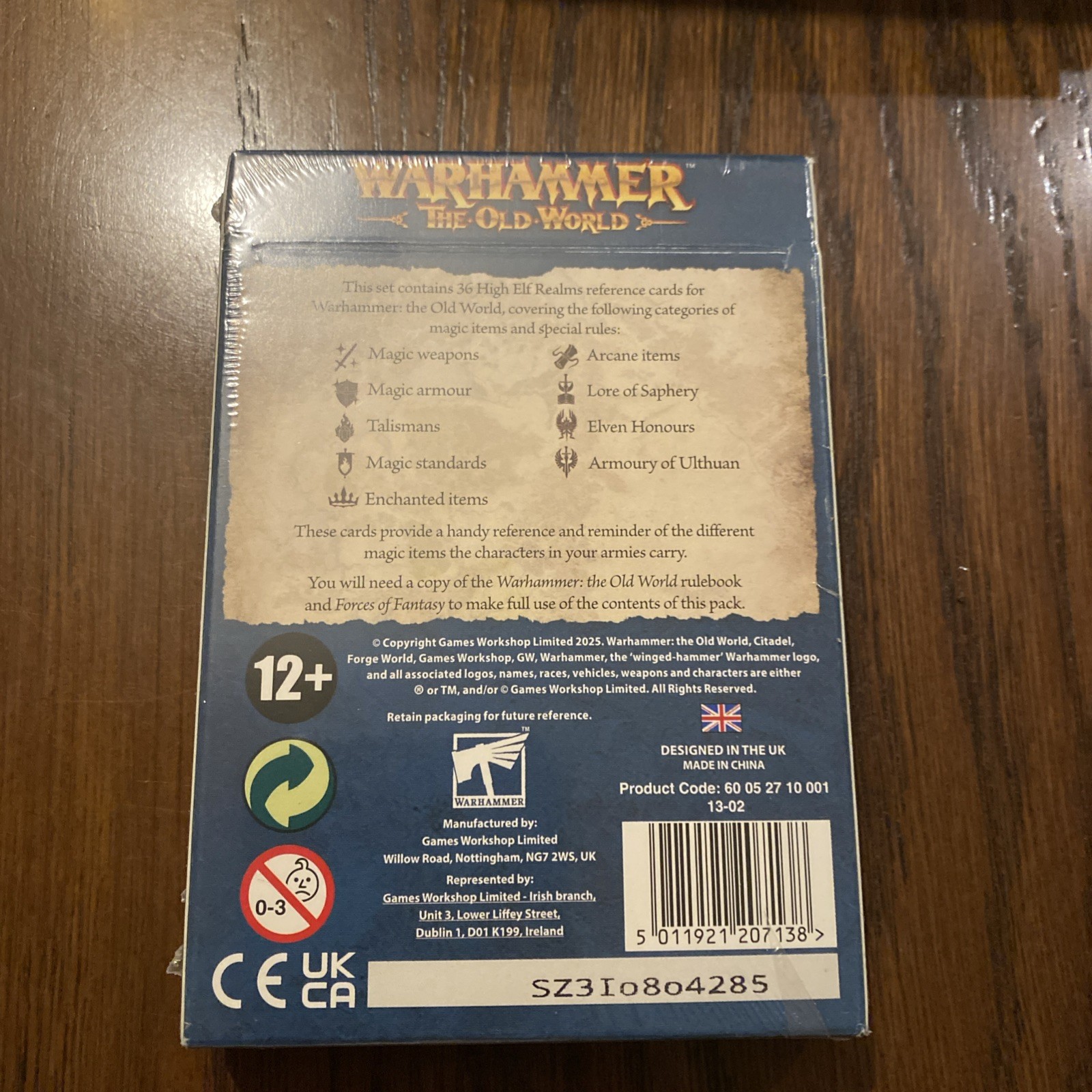 Warhammer The Old World - High Elf Realms Reference Card Pack (New & Sealed)