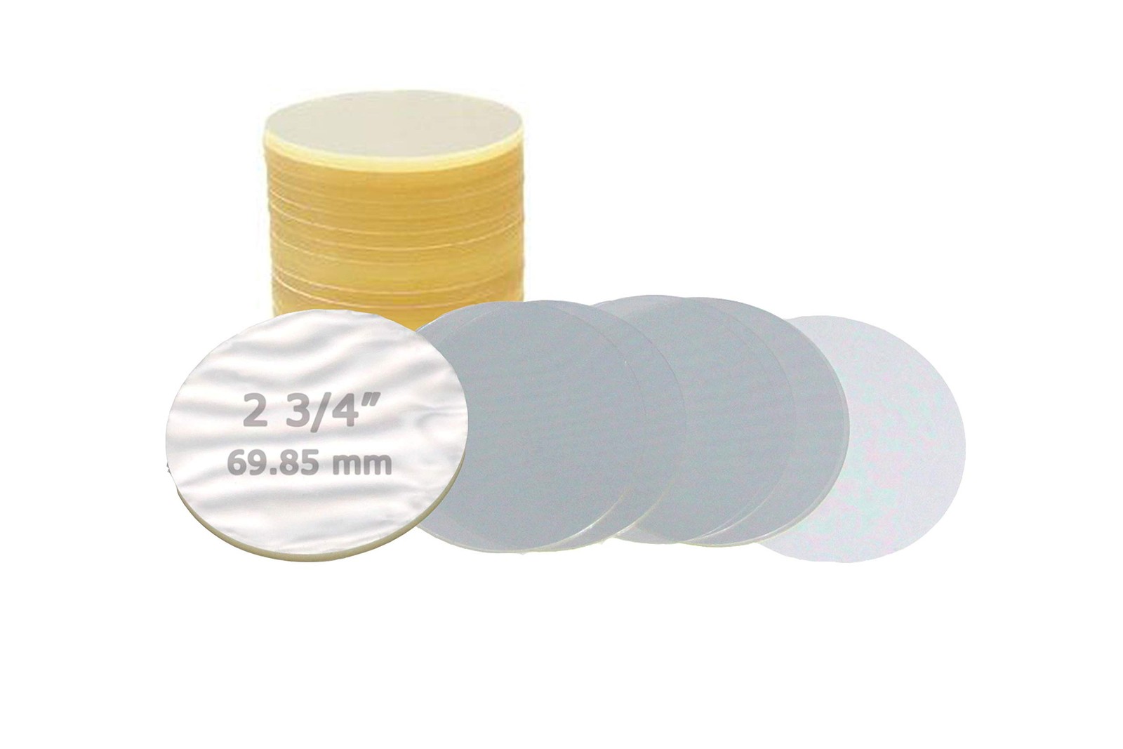 Plastic Circle Mylars for Badge A Minit 2.25" (2 2.34 inches, Transparent