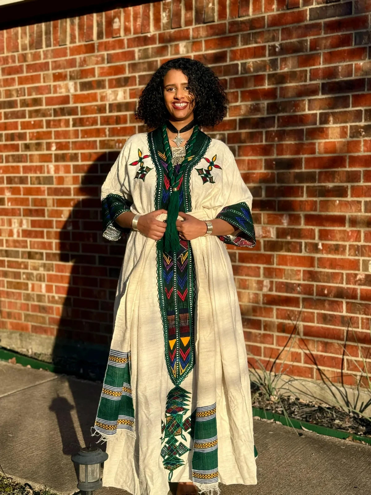 Ethiopian Dress || Selen Tilf • Ethiopian Wollo Amhara Embroidery Dress