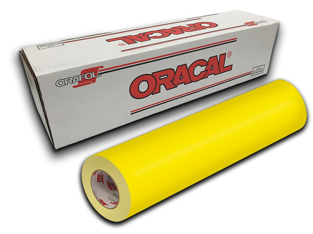 12" X 10yd - Brimstone Yellow Matte Oracal 631 Exhibition Cal Roll