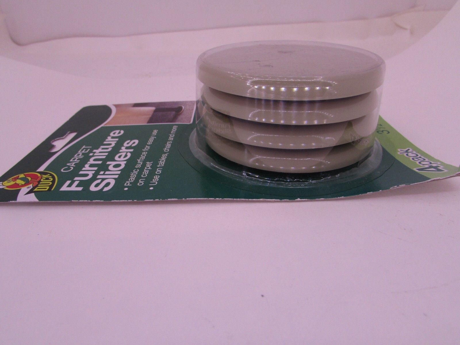 DUCK CARPET FURNITURE SLIDERS 4 PACK 3 1/2'' DIAMETER