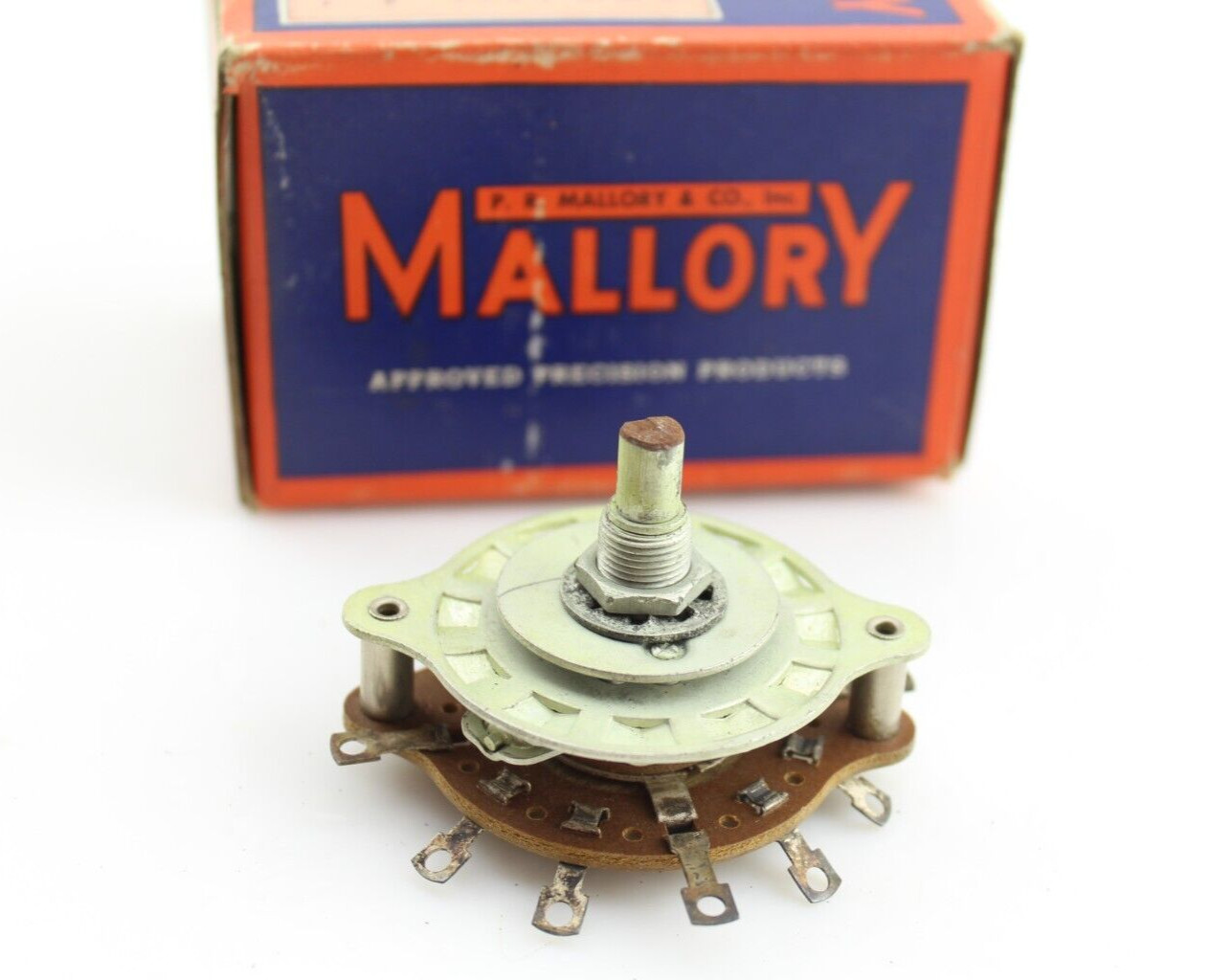 NOS Qty 1 Mallory 1212L Rotary Switch 4P2T 2 Position Single Section USA