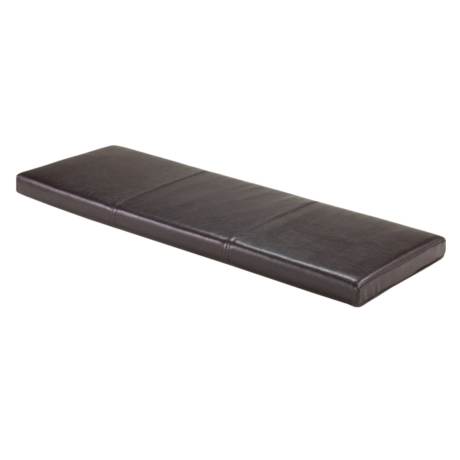 Bench Seat Cushion Espresso Finish W/ Soft Foam & Non Slip Bottom