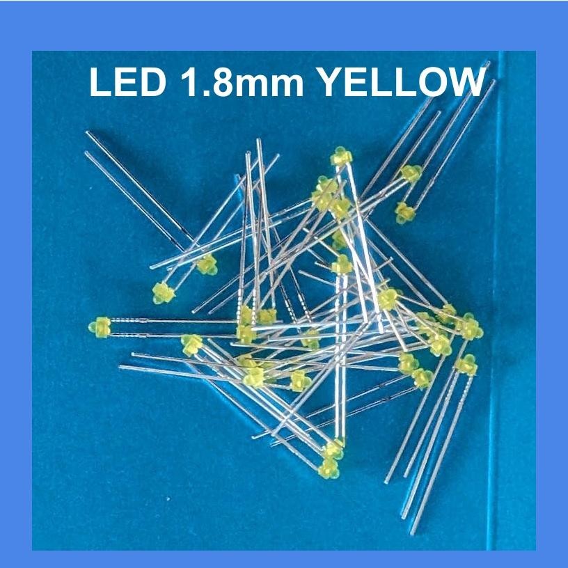 10pc  YELLOW 1.8mm LED Light Emitting Diode  - Christmas Lights , etc.