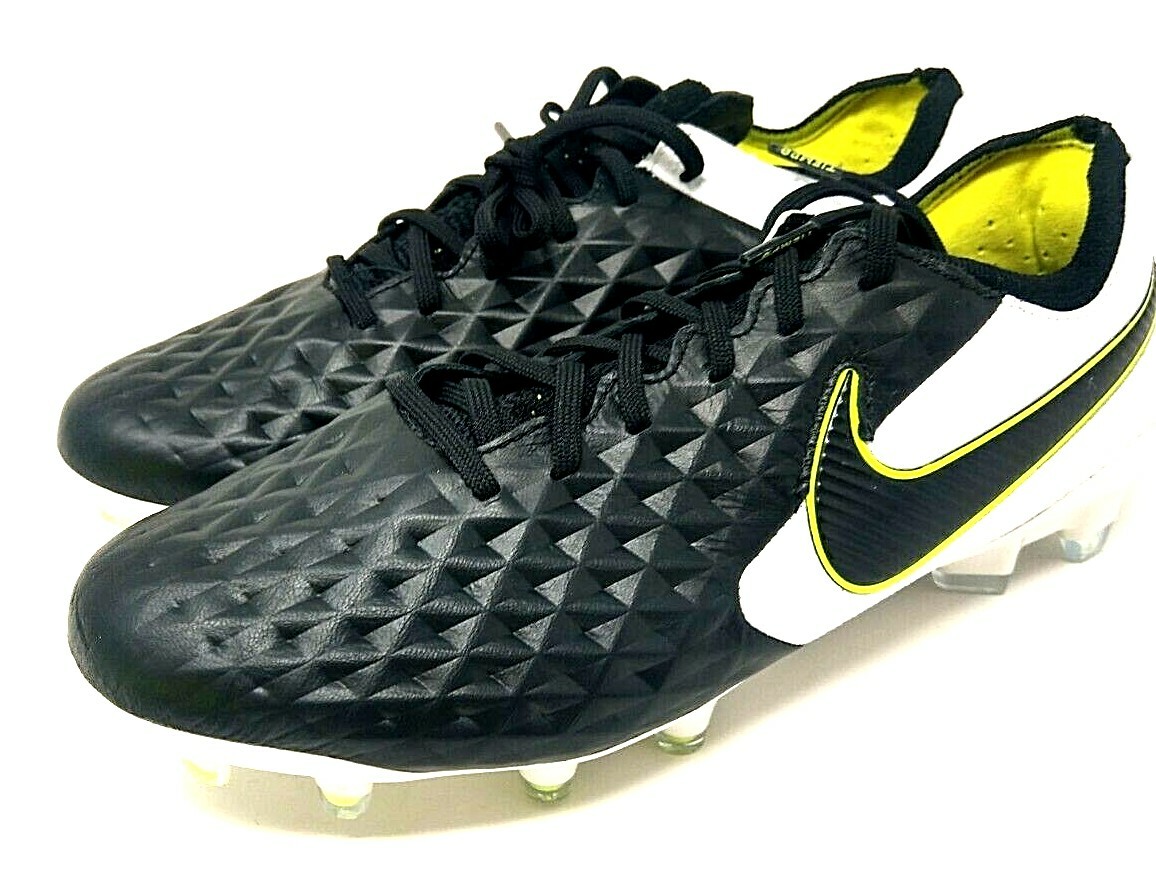 Nike Tiempo Legend 8 Elite FG Black White Volt AT5293 007 Men’s Size 6