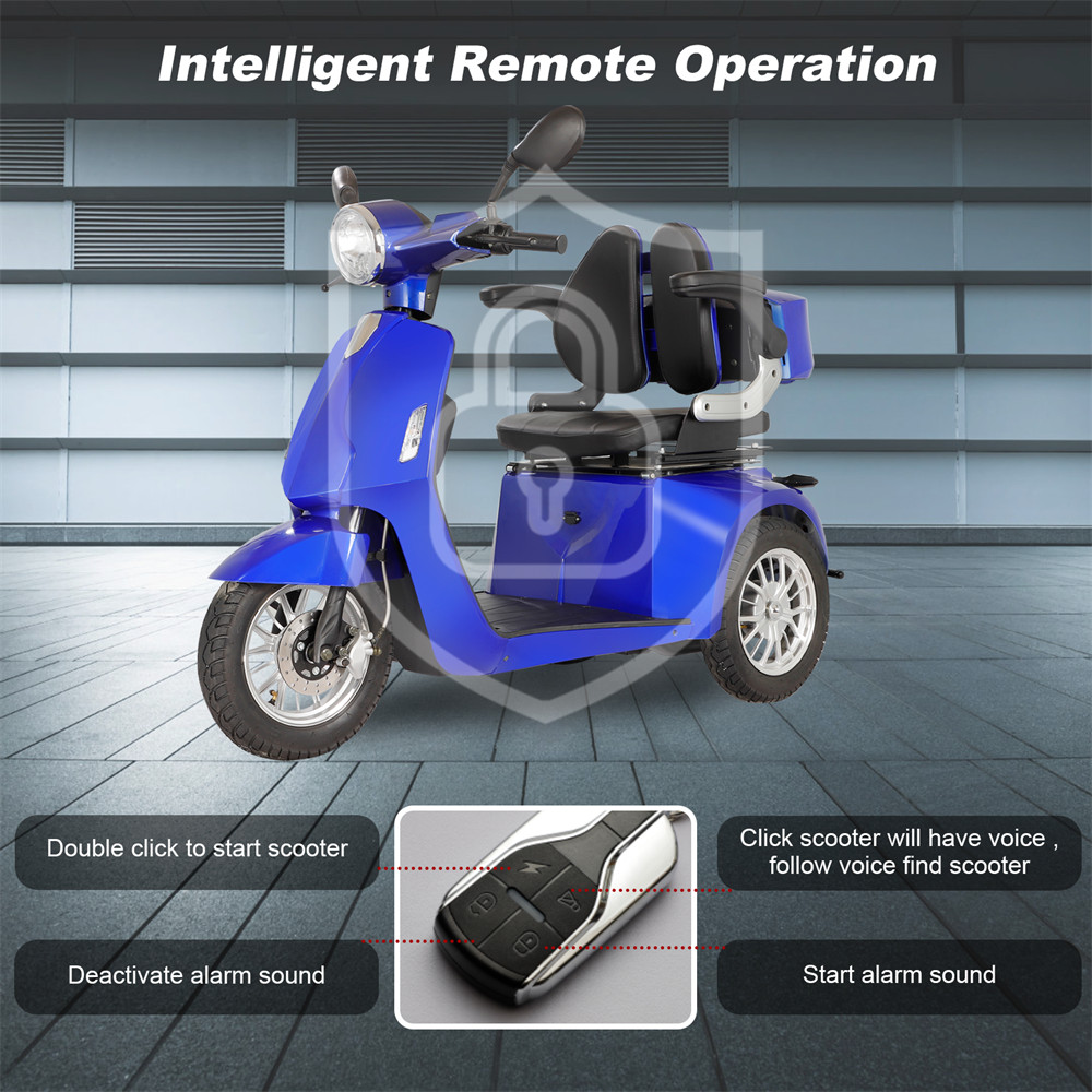 3-Wheel Travel Mobility Scooter 800W 60V 20AH Battery Motor fit Adult Senior
