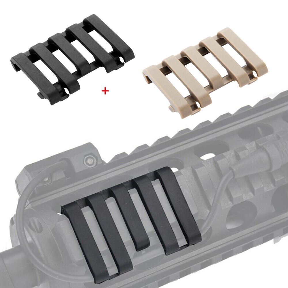 5 Slots WireLoom Secures Switch Wire Rail Protector Cover for Picatinny Rail