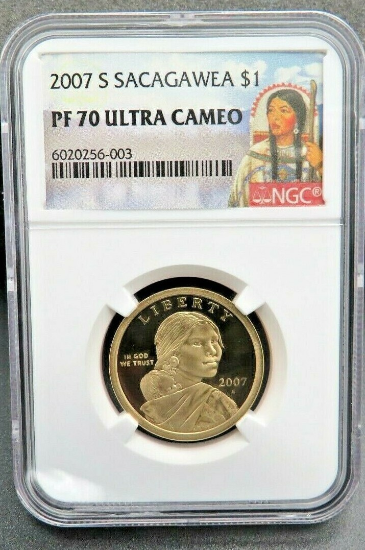 RARE 2007 S SACAGAWEA $1  NGC PF 70 UCAM LOW MINTAGE LOW POP