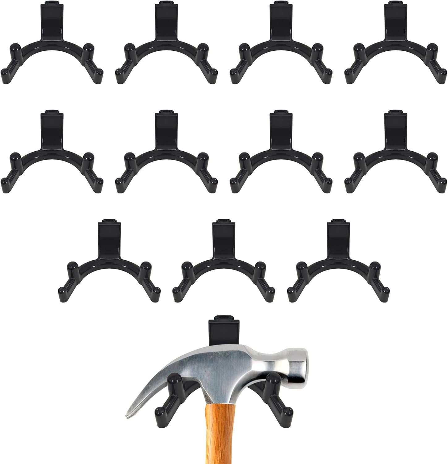 Tool Hook for Lifetime Shed Accessories: 12 Pcs ABS Storage 12, Black