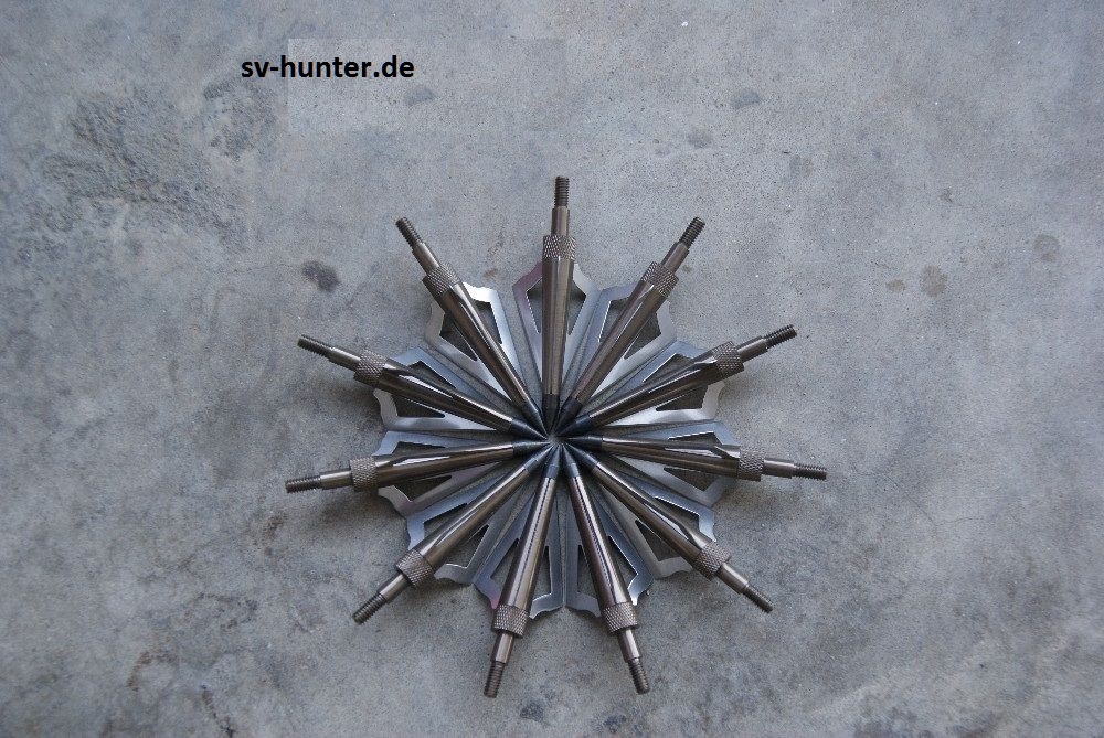3x Jagdspitzen Bogenjagd 3 Klingen 100 grain Pfeilspitzen Assassin NEU TOP
