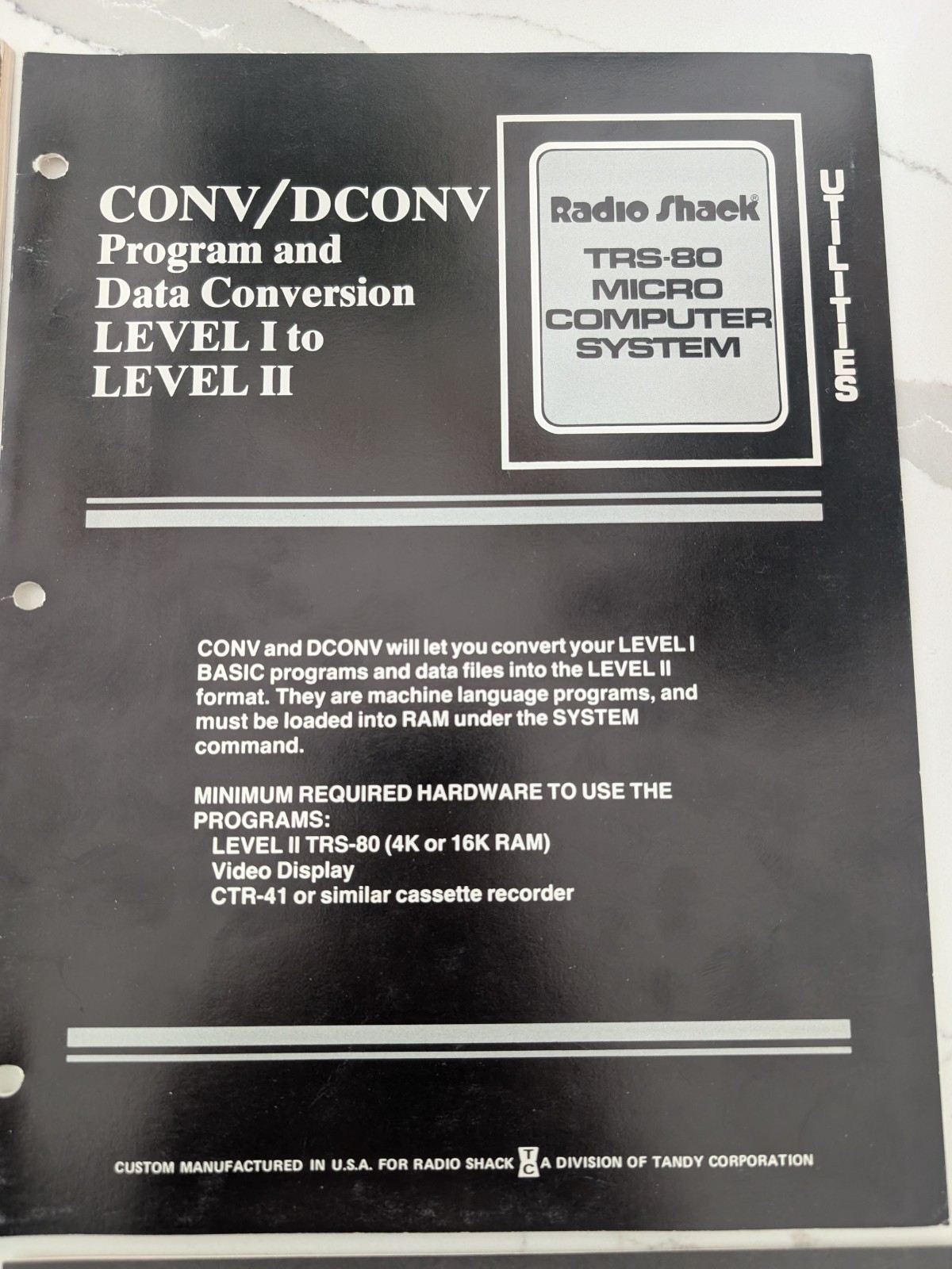 Radio Shack TRS-80 Manuals Lot TBUG Z-80 Monitor RS-232-C Expansion Interface