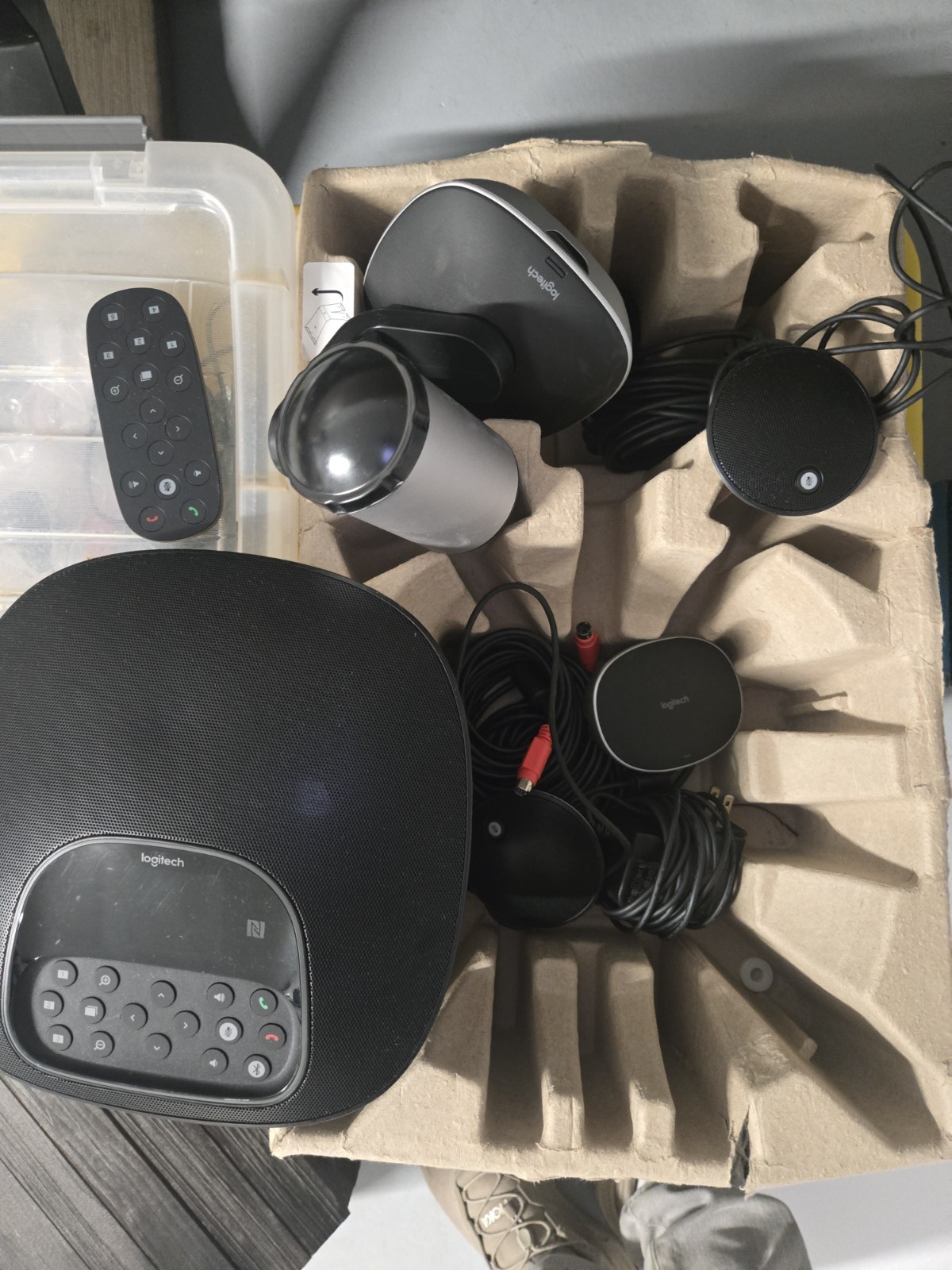 USED Logitech GROUP Video Conferencing System Duplex Speakerphone TESTED