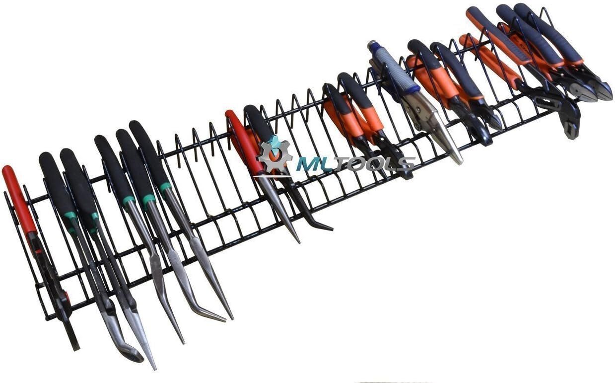 32 Tools Pliers Cutters Organizer, Rack Holder Storage, 30 inch Long Holds