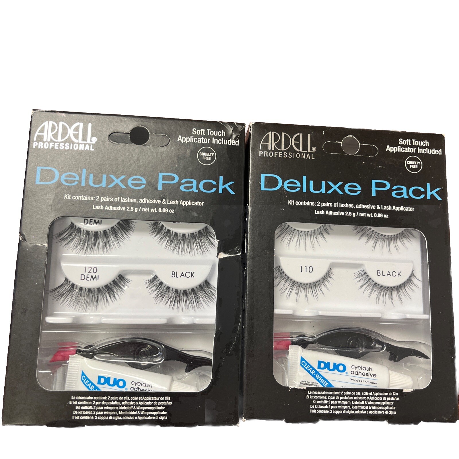 Ardell Deluxe Pack False Eyelashes 120 Demi Black And 110 Both Packs