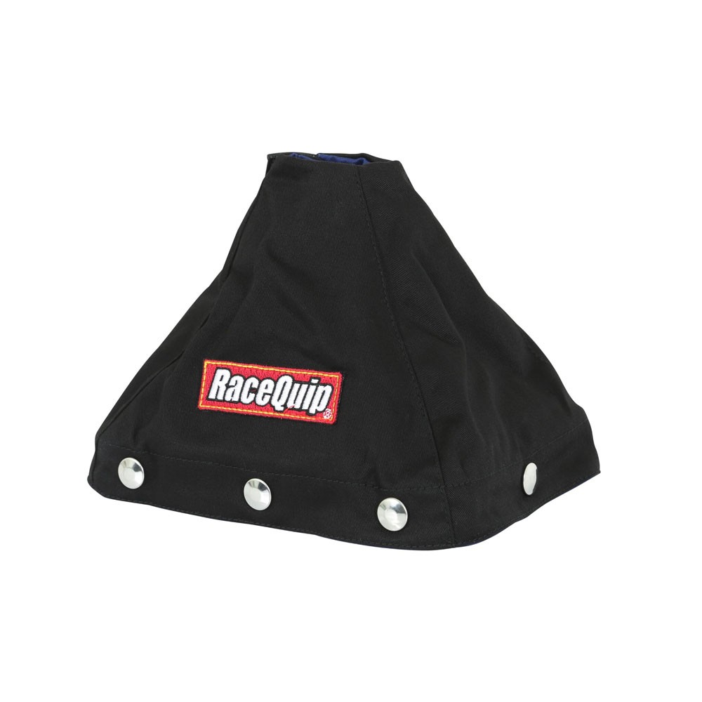 Racequip Shift Boot 871001; Fire Retardent Rectangle Black Banox FR3 7.25 x 5.5