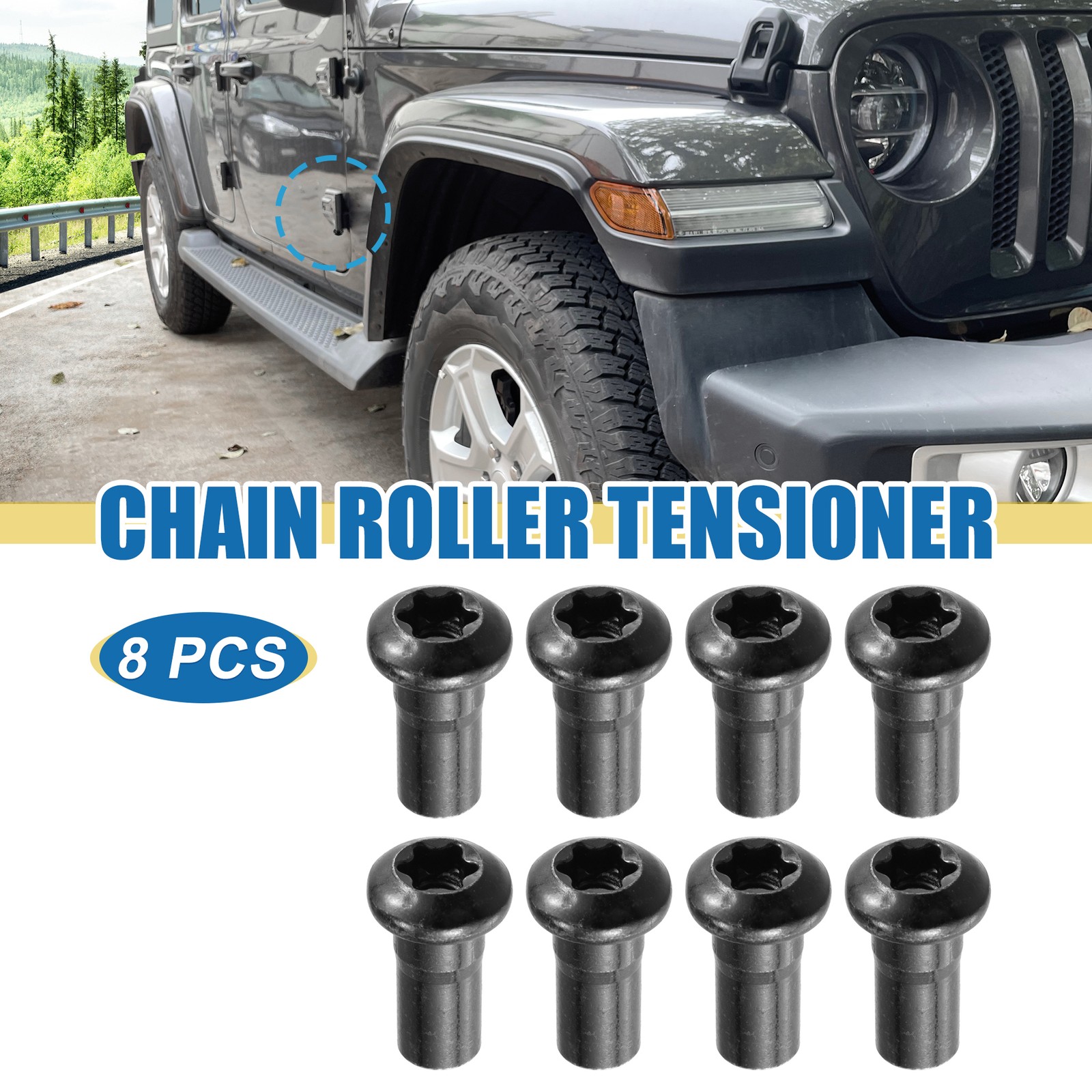 8PCS Door Hinge Nuts for Jeep Wrangler JK JKU JL JLU Sports 2/4 -Door 2007-2021