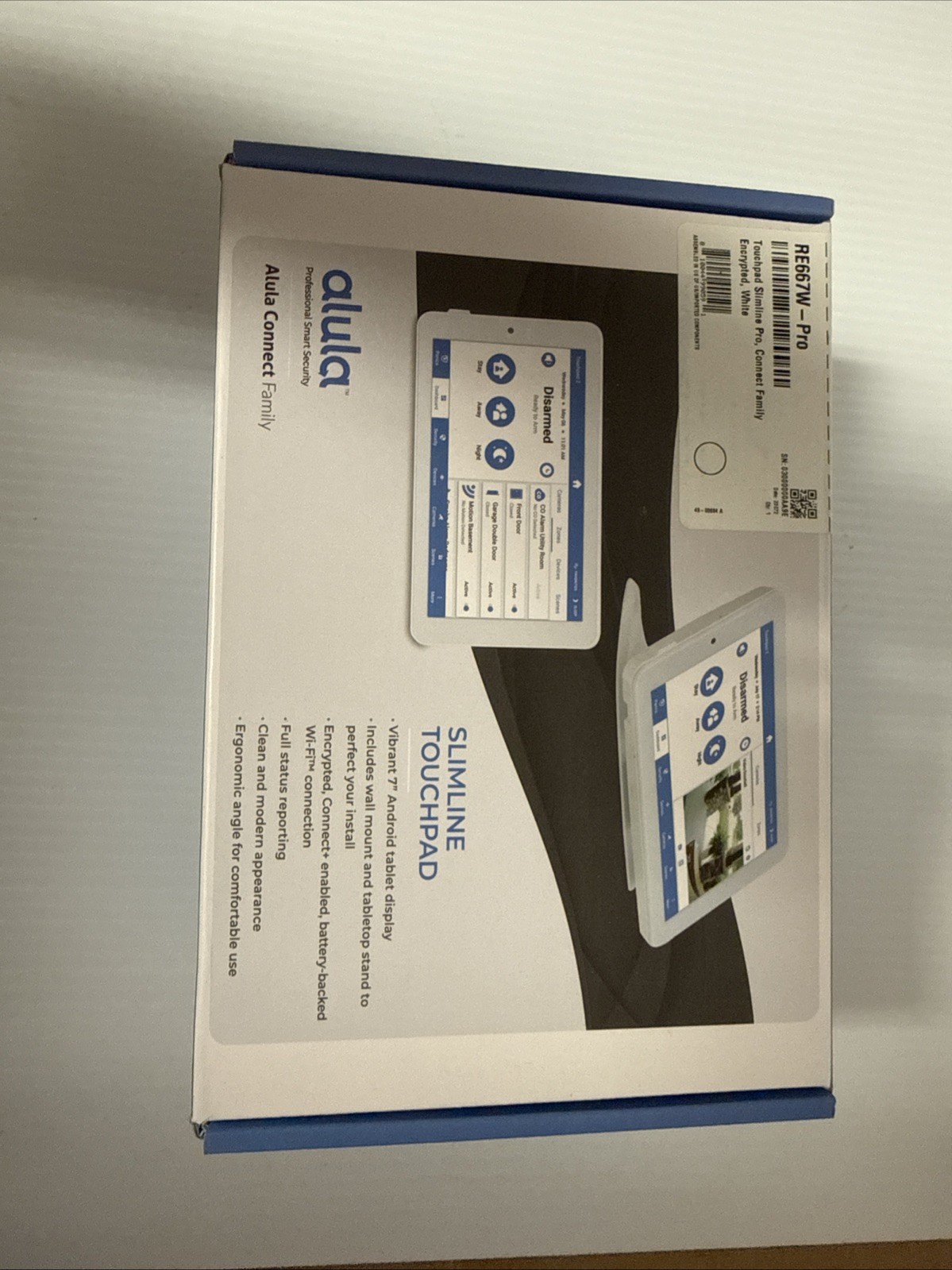 Alula Resolution RE667W-PRO White Touchpad Android Slimline Encrypted