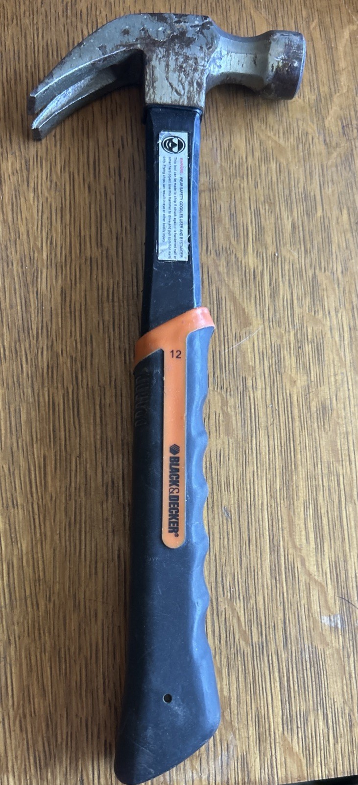 Black and Decker Claw Hammer with Fiberglass Handle