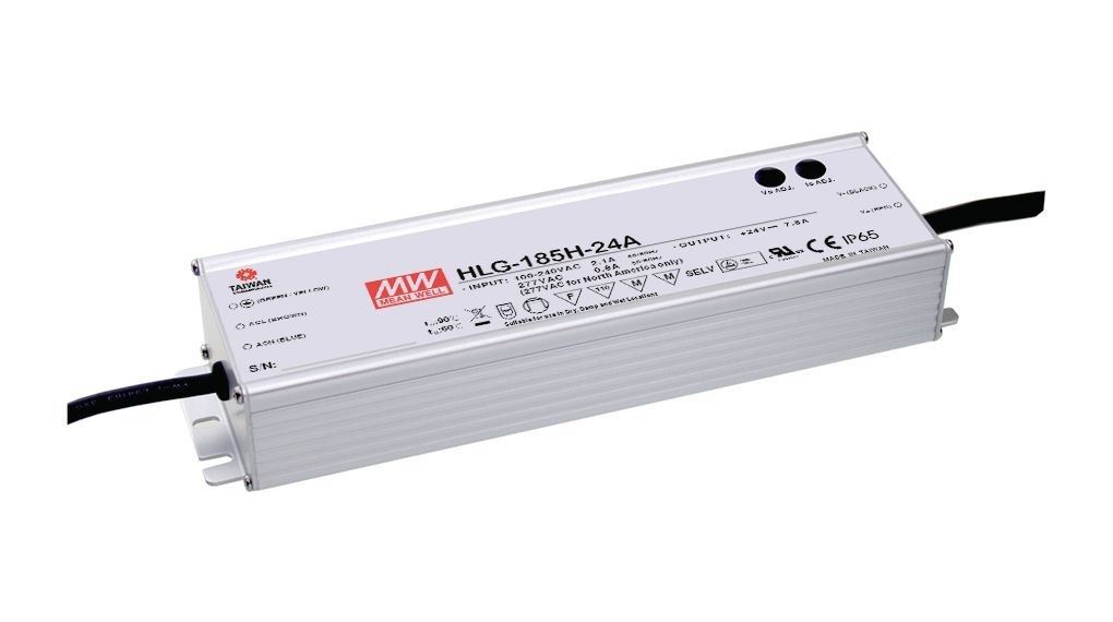 MEAN WELL HLG-185H-24 185W 24V 7,8A LED power supply IP67, PFC