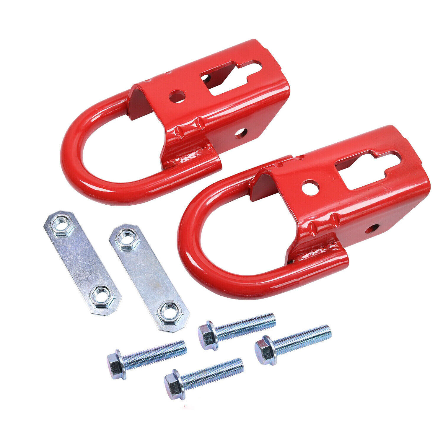 1 Pair Red Tow Hooks For 2015-2021 Ford F-150 F150 Front LH & RH FL3Z17N808A