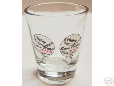 BASEBALL PITCHING STRIKEOUT  LEADERS  SHOT GLASS