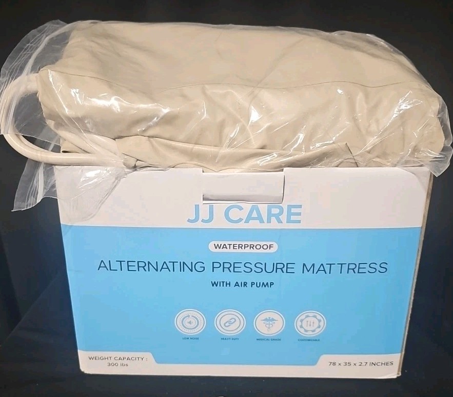 NEW JJ Care Waterproof Alternating Pressure Mattress w/ Air Pump 78 x 35 x 2.7