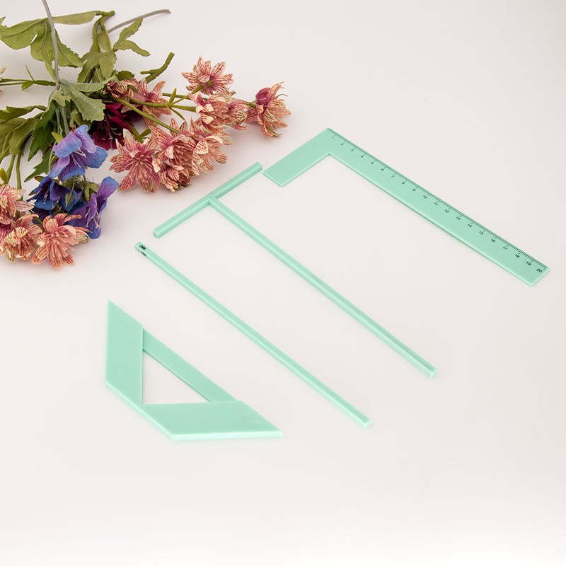 4Pcs/Set Bookbinding Ruler Cover Guide Binding Tool ScrapBooking Album Making