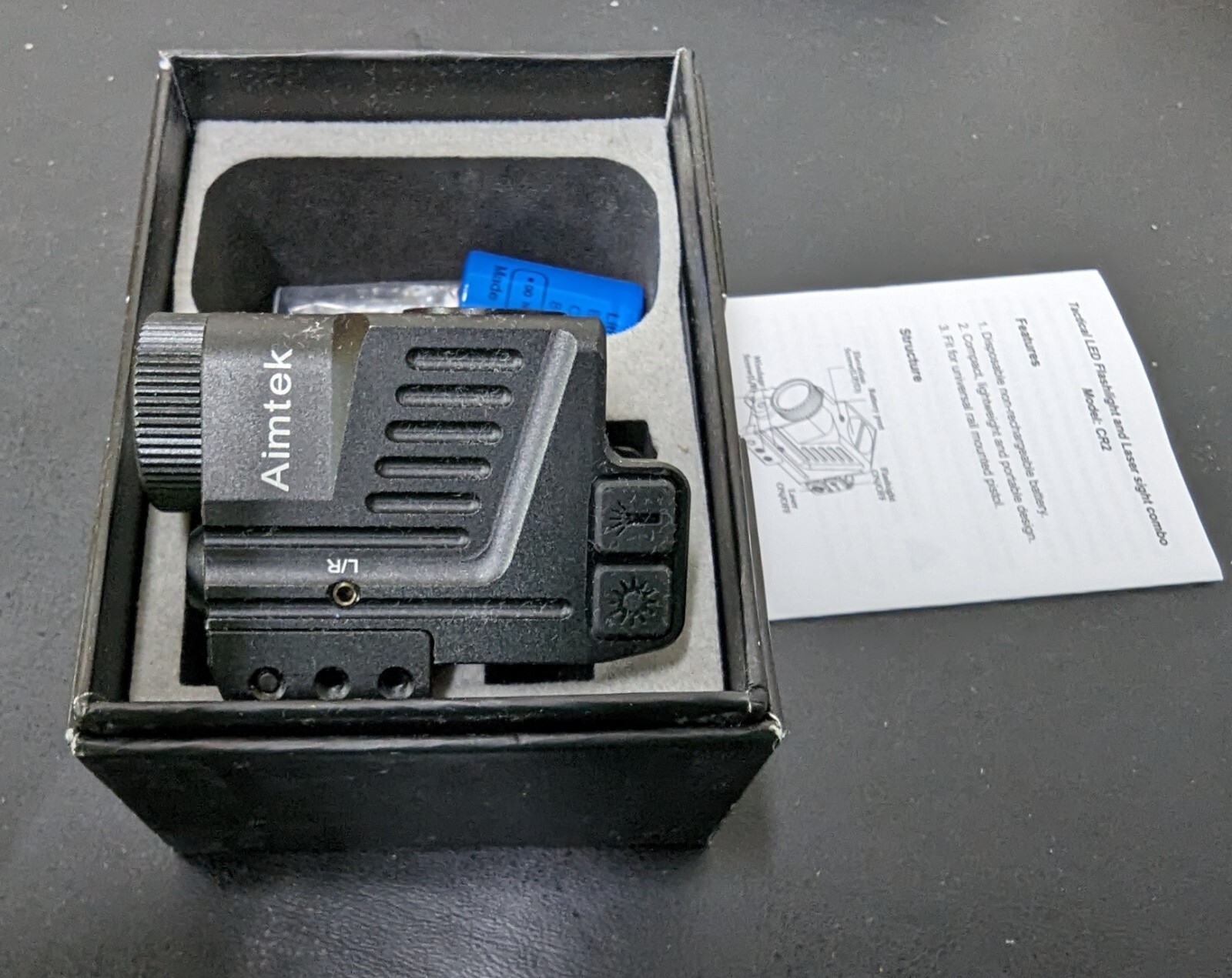 Aimtek Tactical Gun Laser Light Combo 350LM built-in laser Flashlight