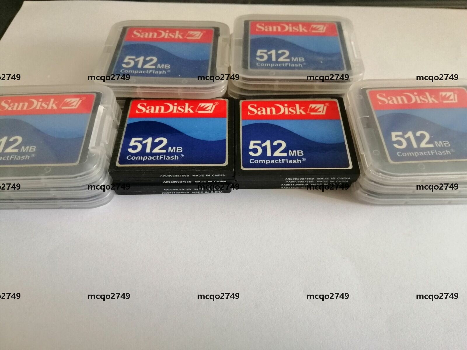 20PCS  512MB SanDisk CompactFlash CF Memory Card 512MB SDCFJ/SDCFB