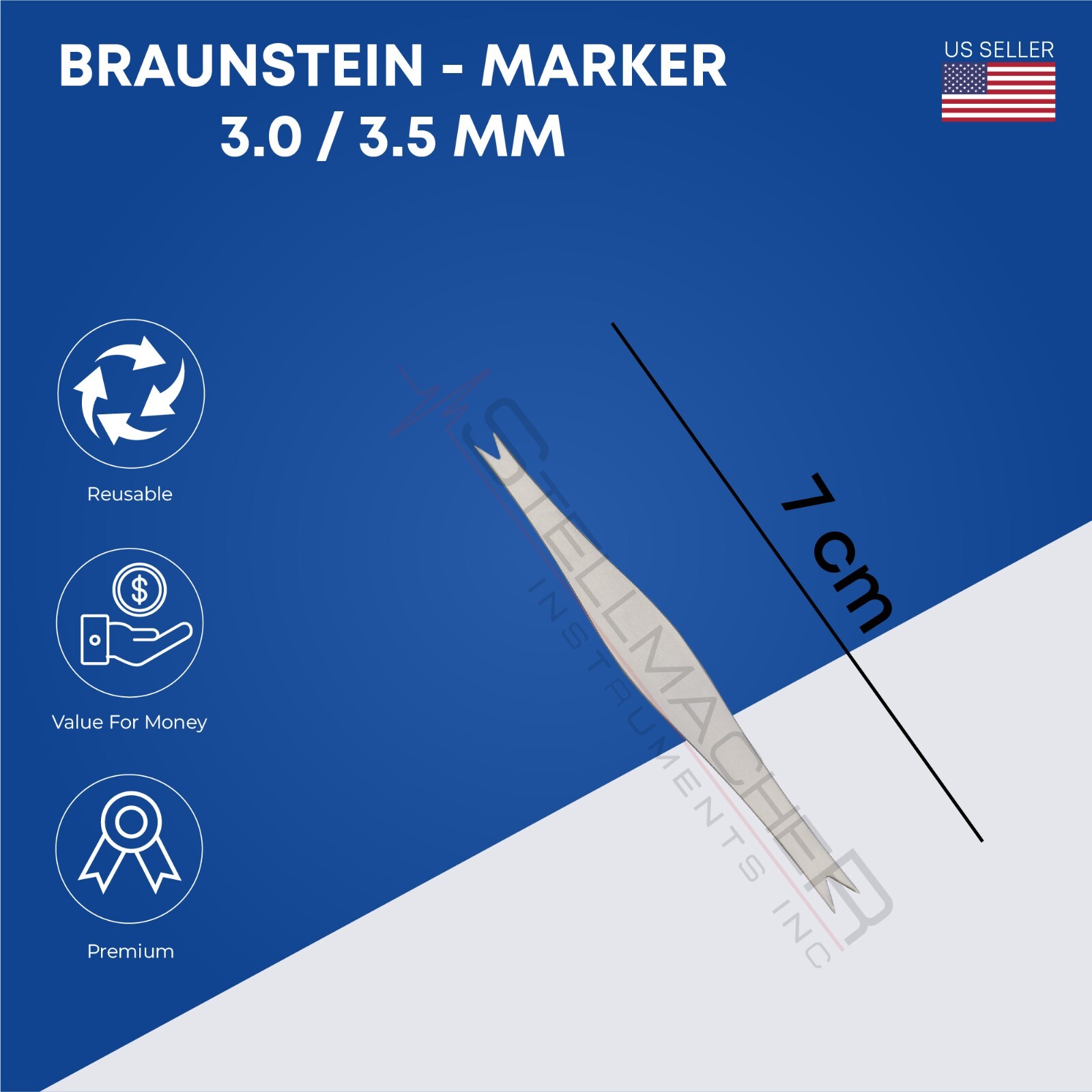 Braunstein Marker 3.0 / 3.5mm 7 cm Stainless Steel ophthalmic instruments