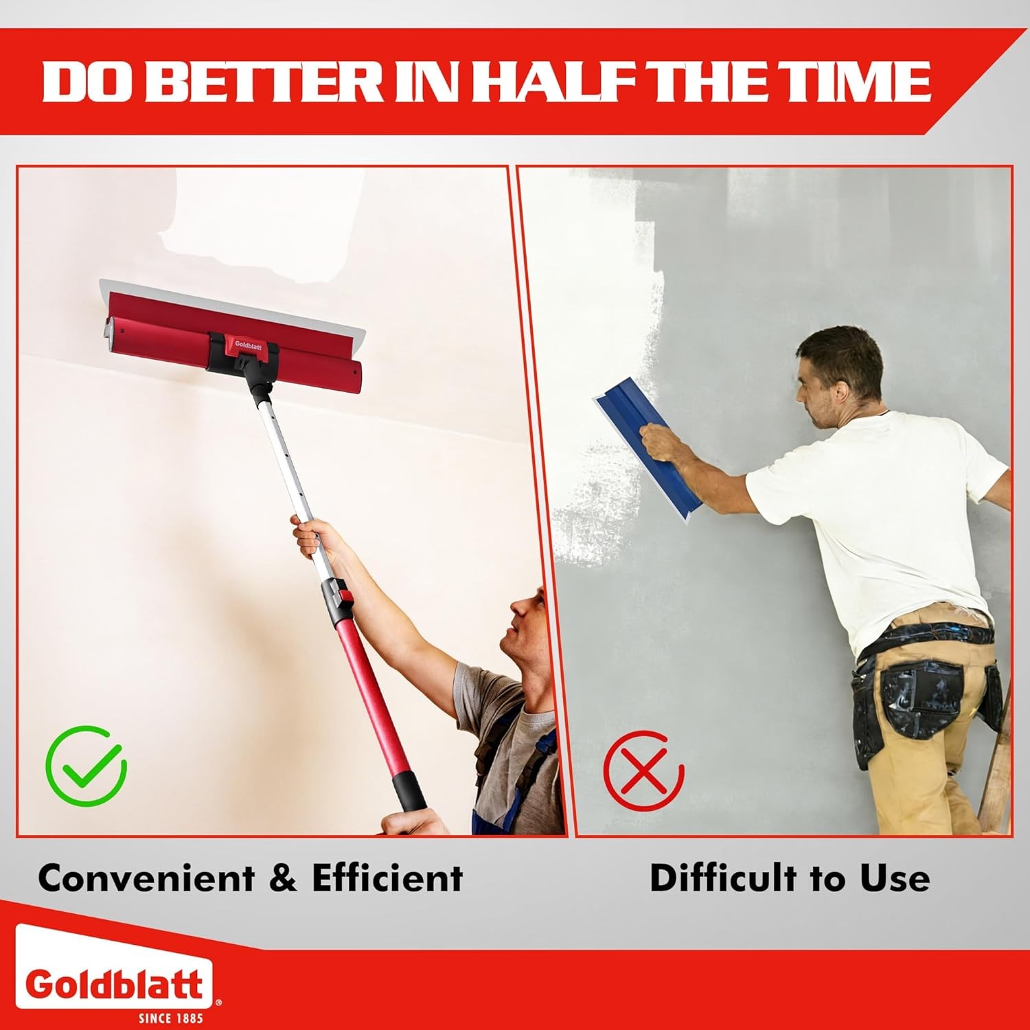 Goldblatt Multi-Angle Adjust Handle Adapter Drywall Skimming Blade Quick Release