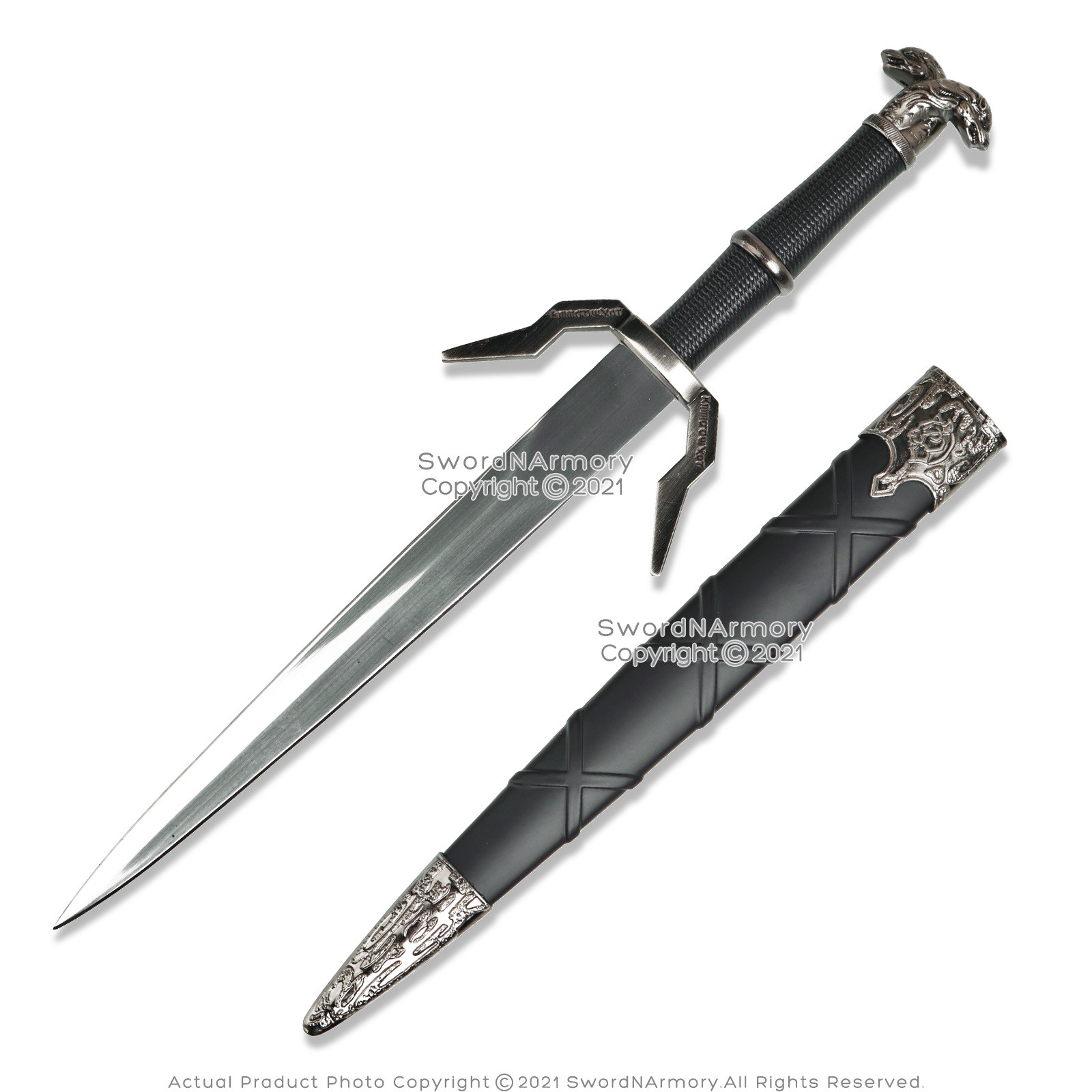 15” Witcher Geralt Letter Opener Dagger Sword Steel Fantasy Video game TV Anime