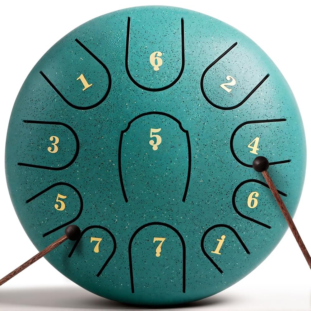 Rain Drum for Outside Garden,Steel Tongue Drum 6 Inche 11 Note Steel Drums Ra...