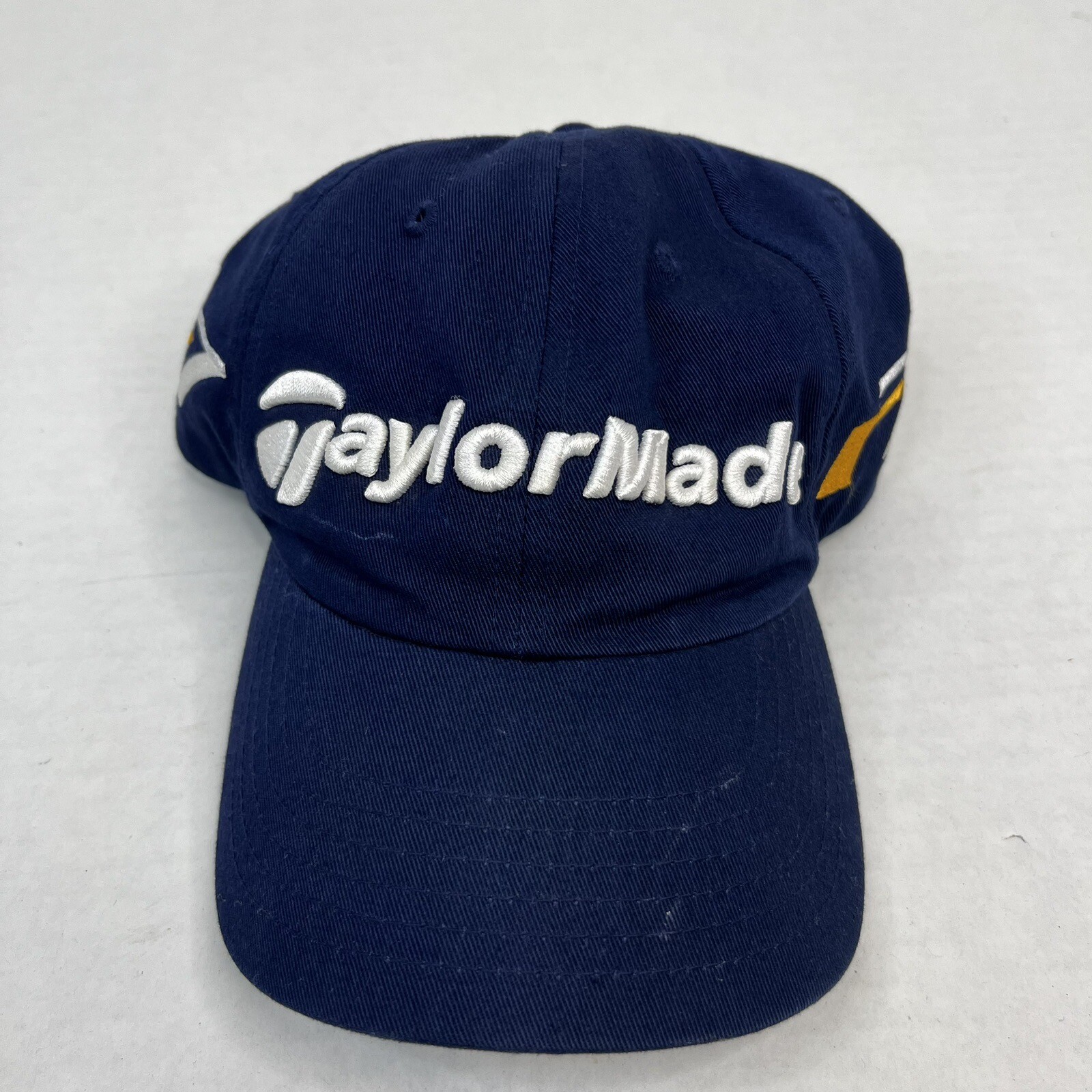 Taylormade R7 Golf Hat Blue Yellow Embroidered Logo Adjustable Cap