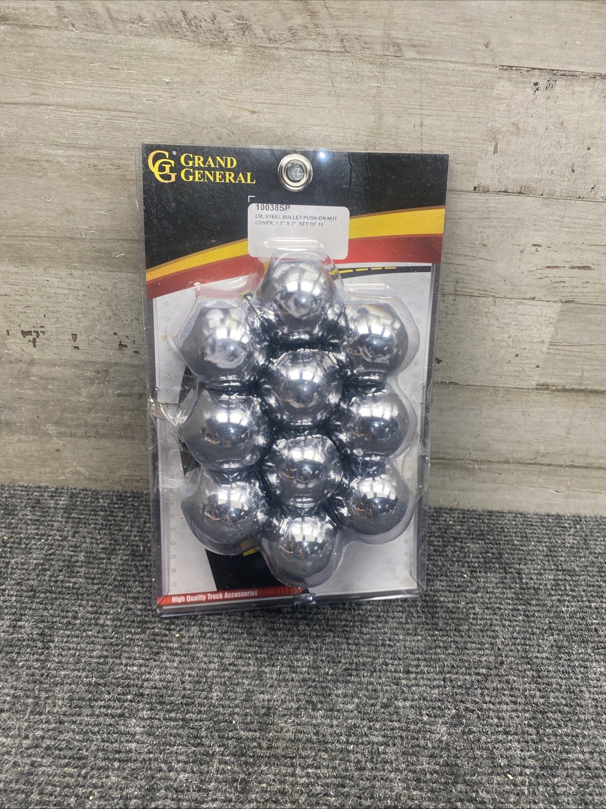 Lot of 10 10038SP 1-1/2 X 2 Inches Chrome Nut Cover 1.5" x 2" Bullet Push-On
