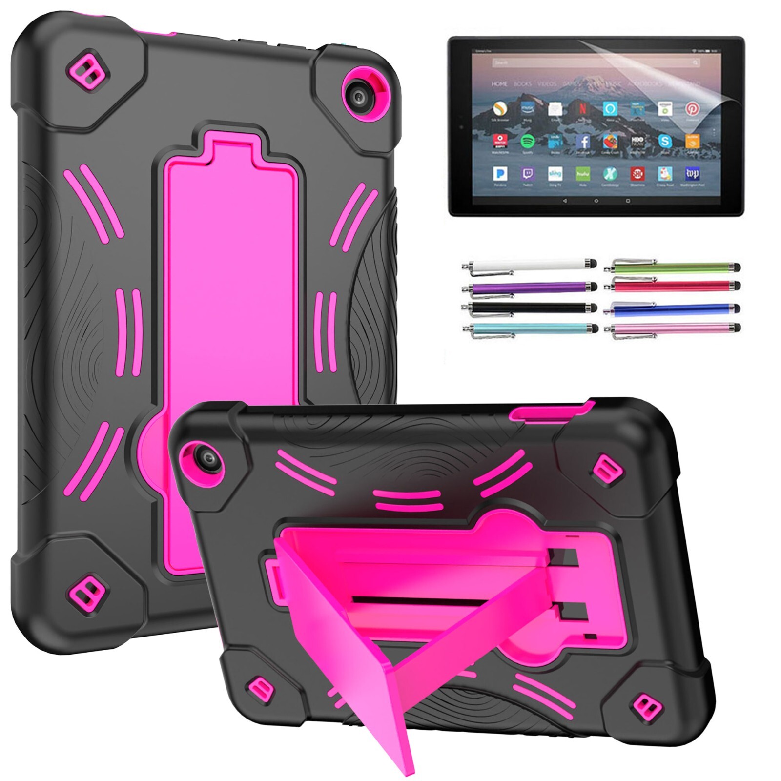 Dual Hybrid Shockproof Rugged Case For Amazon Kindle Fire 7 Tablet 12th Gen 2022