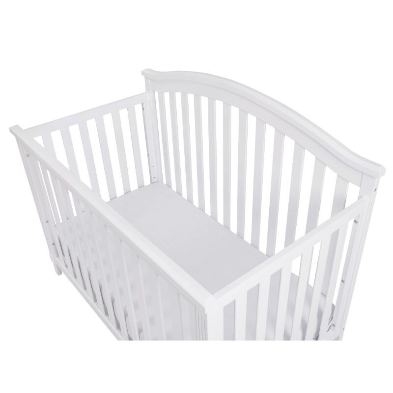 AFG Baby Furniture Kali II 4-in-1 Convertible Crib with Toddler Guardrail White