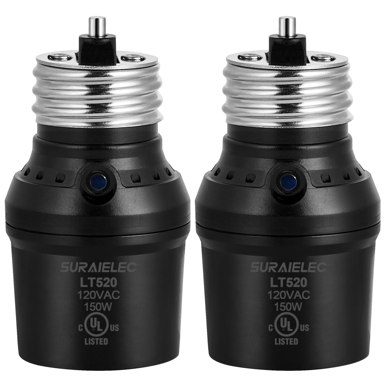 Light Sensor Socket, Automatic Dusk to Dawn Light Socket with 360° Sensor Rot...